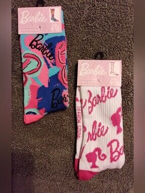 Barbie Bright Pink, Teal & Navy Crew Sock Duo